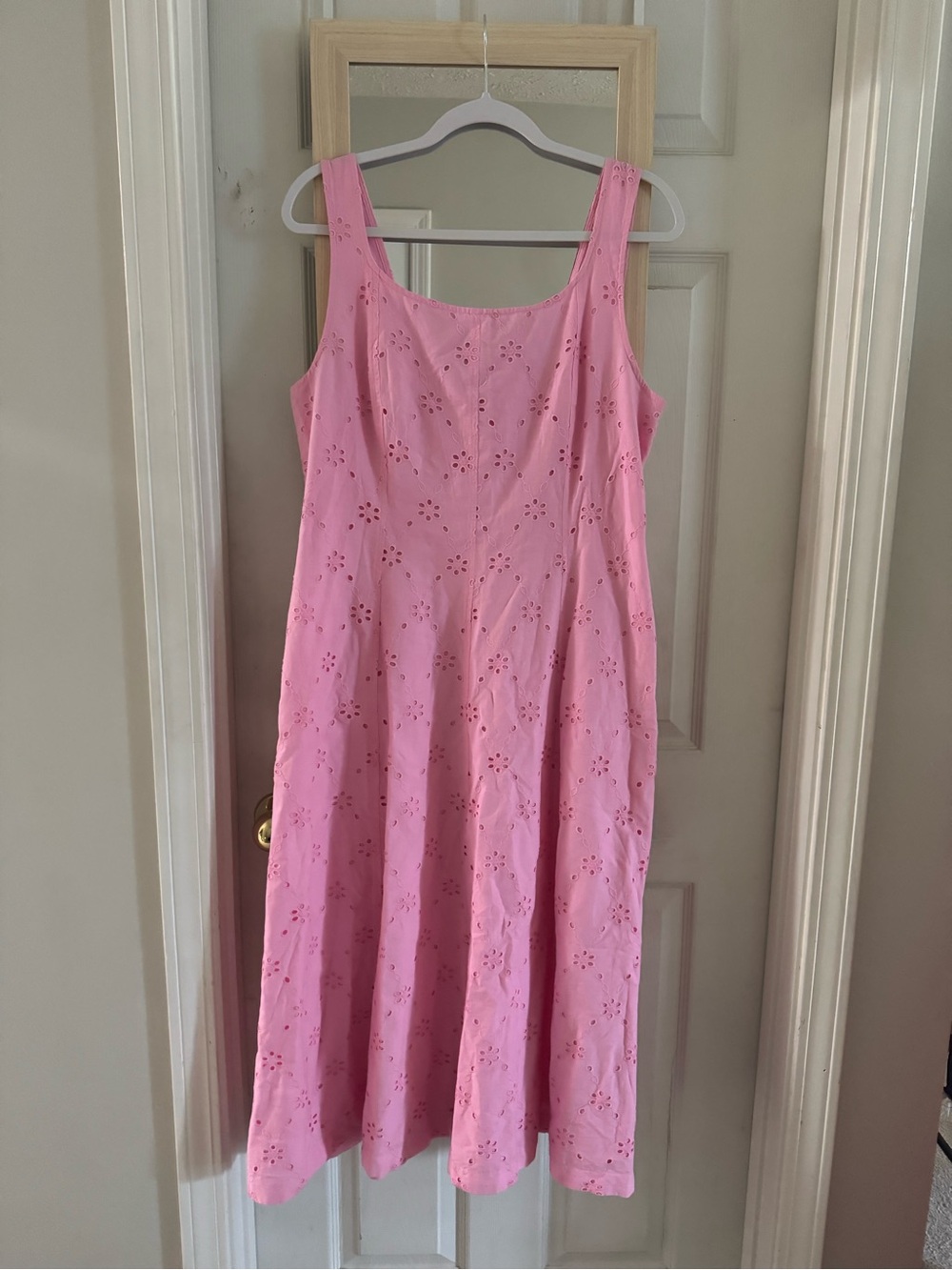 J. Crew Pink Eyelet Maxi Dress NWT